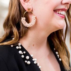 Beaded Hoop Earrings